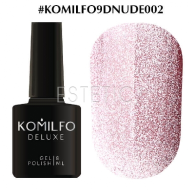 Гель-лак Komilfo 9D Cat's eye Nude №002 (розовый, магнитный), 8 мл