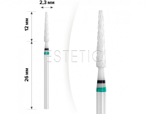 Керамическая фреза М-211 Конус тонкий Green 2.3*12