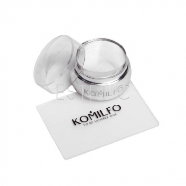 Komilfo Штамп и скрапер (прозрачный) 5*7 см
