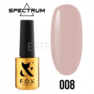 Гель-лак F.O.X Spectrum Gel Vinyl № 008 Mantra (бежевий, емаль), 7 мл