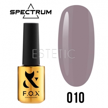 Гель-лак F.O.X Spectrum Gel Vinyl № 010 Unbroken (сіро-бузковий, емаль), 7 мл
