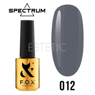Гель-лак F.O.X Spectrum Gel Vinyl № 012 Honest (мокрый асфальт, эмаль), 7 мл