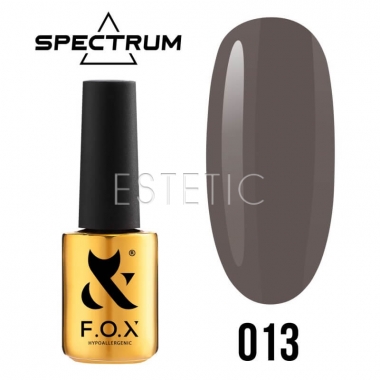 Гель-лак F.O.X Spectrum Gel Vinyl № 013 Respect (серо-коричневый, эмаль), 7 мл