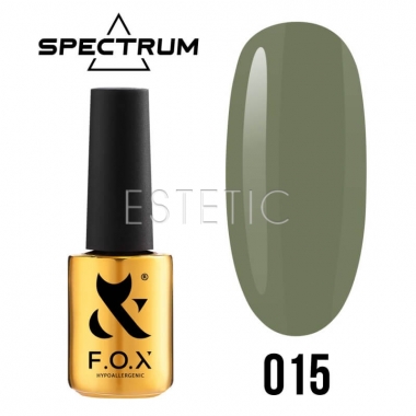 Гель-лак F.O.X Spectrum Gel Vinyl № 015 Traveller (темный оливковый, эмаль), 7 мл