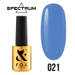 Гель-лак F.O.X Spectrum Gel Vinyl № 021 Meditation (насичений блакитний, емаль), 7 мл