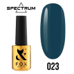 Гель-лак F.O.X Spectrum Gel Vinyl № 023 Prime (синій із зеленим відливом, емаль), 7 мл