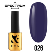 Гель-лак F.O.X Spectrum Gel Vinyl № 026 Melancholia (насичений фіолетовий, емаль), 7 мл