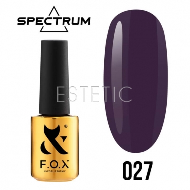 Гель-лак F.O.X Spectrum Gel Vinyl № 027 Vintage (баклажан, эмаль), 7 мл