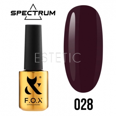 Гель-лак F.O.X Spectrum Gel Vinyl № 028 Artist (винний, емаль), 7 мл