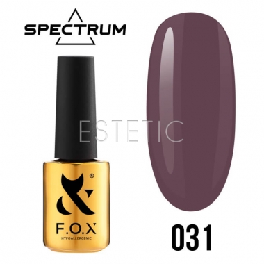 Гель-лак F.O.X Spectrum Gel Vinyl № 031 Shy (серо-фиолетовый, эмаль), 7 мл