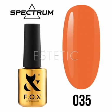Гель-лак F.O.X Spectrum Gel Vinyl № 035 Drive (оранжевый, эмаль), 7 мл