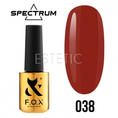 Гель-лак F.O.X Spectrum Gel Vinyl № 038 Caprise (темно-червоний, емаль), 7 мл