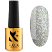 Гель-лак F.O.X Pigment №219 (сріблястий з голографічними блискітками), 7 мл 