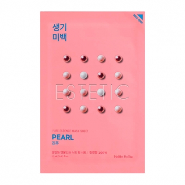 Holika Holika Pure Essence Mask Sheet Pearl - Освітлююча тканинна маска для обличчя з перлами, 20 мл 