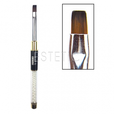 Kira Nails Пензлик для гелю Gel flat 6 (Nylon) 