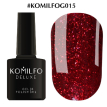 Гель-лак Komilfo DeLuxe Series №G015 (темно-красный, микроблеск), 8 мл