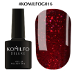 Гель-лак Komilfo DeLuxe Series №G016 (вишнево-красный, микроблеск), 8 мл