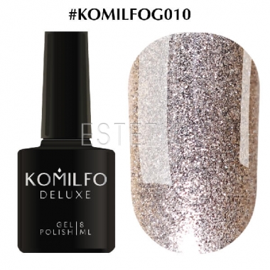 Гель-лак Komilfo DeLuxe Series №G010 (насыщенный, золотой микроблеск), 8 мл