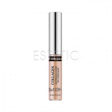 Enough Collagen Whitening Cover Tip Concealer №01 - Консилер коллагеновый осветляющий для лица, 6,5 г