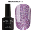 Гель-лак Komilfo DeLuxe Series №G018 (сиреневый, голограмнный микроблеск), 8 мл