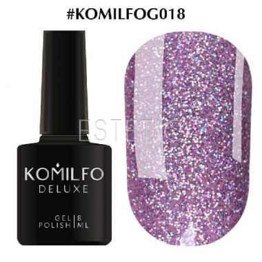 Гель-лак Komilfo DeLuxe Series №G018 (бузковий, голограмнний мікроблиск), 8 мл