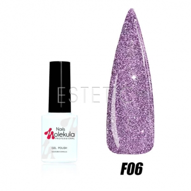 Гель-лак Molekula FLASH Effect F06 (сиреневый, светоотражающий), 6 мл