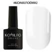 Гель-лак Komilfo Deluxe Series №D002 (белый порцеляновый, эмаль), 8мл