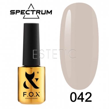 Гель-лак F.O.X Spectrum Gel Vinyl № 042 Sentimental (бежево-серый, эмаль), 7 мл