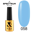 Гель-лак F.O.X Spectrum Gel Vinyl № 058 Circus (голубой, эмаль), 7 мл