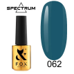 Гель-лак F.O.X Spectrum Gel Vinyl № 062 Sound (насыщенный темно-бирюзовый, эмаль), 7 мл