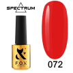 Гель-лак F.O.X Spectrum Gel Vinyl № 072 Summit (червоний, емаль), 7 мл 