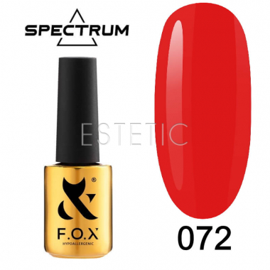 Гель-лак F.O.X Spectrum Gel Vinyl № 072 Summit (алый, эмаль), 7 мл