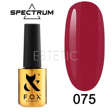 Гель-лак F.O.X Spectrum Gel Vinyl № 075 Hype (малиново-красный, эмаль), 7 мл