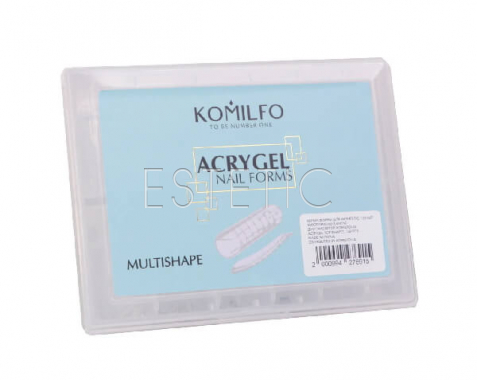 Komilfo Top Nail Forms, Multishape Верхние формы для наращивания, арочные, 120 шт