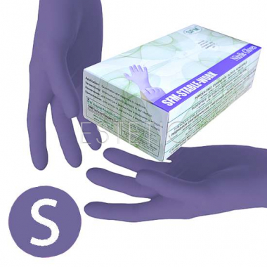 SFM Рукавички нітрилові лавандові (S) неопудрені, товщина 3,8 (1 пара)