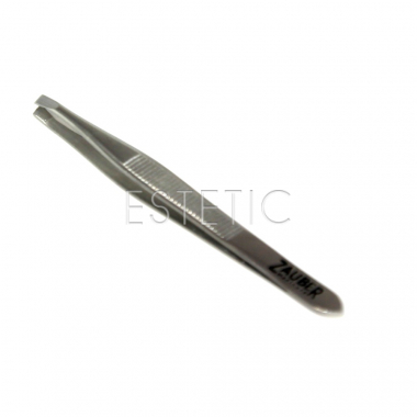 Zauber Т-326 Пінцет для брів (вузькі скошені кромки)