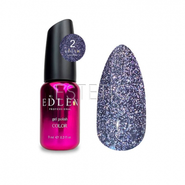 Гель-лак EDLEN Flash Fire №002 (сине-фиолетовый​, светоотражающий), 9 мл