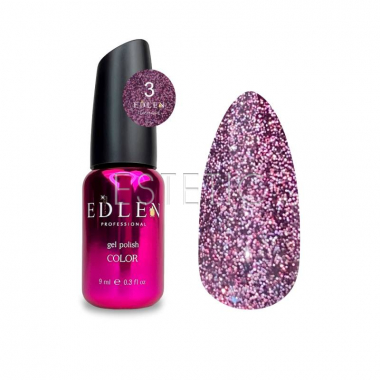 Гель-лак EDLEN Flash Fire №003 (пыльно-розовый​, светоотражающий), 9 мл