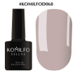 Гель-лак Komilfo Deluxe Series №D068 (приглушений, сіро-ліловий, емаль), 8 мл