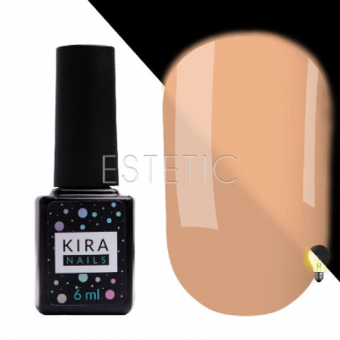 Гель-лак Kira Nails FLUO №004 (бежево-рожевий, флуоресцентний), 6 мл 