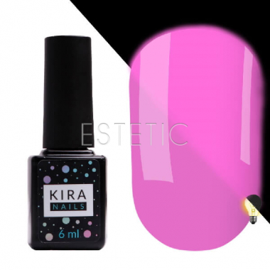 Гель-лак Kira Nails FLUO №006 (сиреневый, флуоресцентный), 6 мл