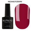 Гель-лак Komilfo Deluxe Series №D090 (ягодный, темно-малиновый, эмаль), 8 мл