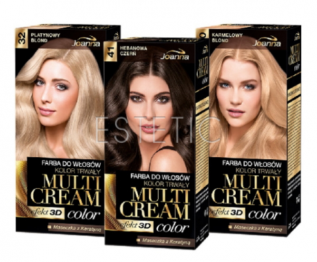 Joanna Multi Cream Color 3D Effect - Стойкая краска для волос, 100 мл