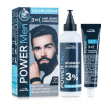 Joanna Power Man Color Стойкая мужская краска 3 в 1 для волос, бороды и усов (черная), 60 г