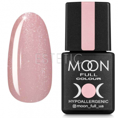 MOON FULL Barbie Color Rubber Base №003 Цветное базовое покрытие (светло-розовый с серебристым микроблеском), 8 мл