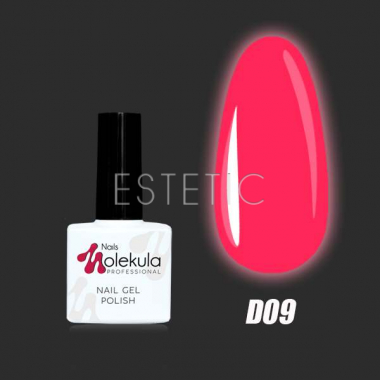Гель-лак Molekula DISCO №D09 (малиновый флуоресцентный, неоновый), 11 мл