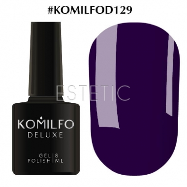 Гель-лак Komilfo Deluxe Series №D129 (приглушенный, темно-синий, эмаль), 8 мл