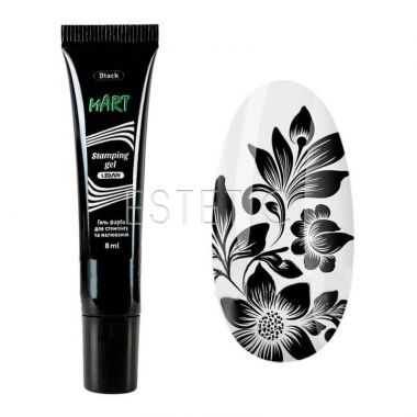 mART Stamping & Painting Gel №01 Black - Гель-краска для стемпинга и рисования (черная), 8 мл