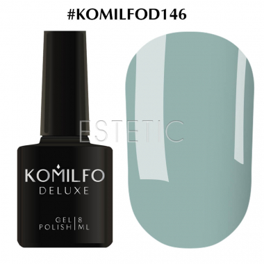 Гель-лак Komilfo Deluxe Series №D146 (насыщенный серо-бирюзовый, эмаль), 8 мл