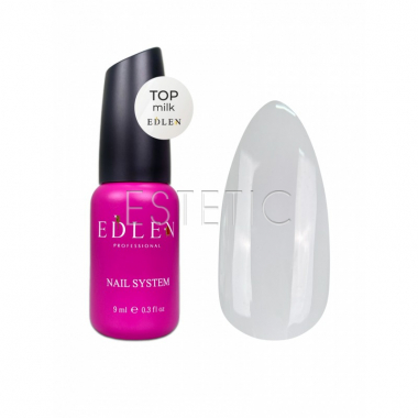 Edlen Professional No wipe top Milk Закрепитель для гель-лака без липкого слоя (молочный), 9 мл